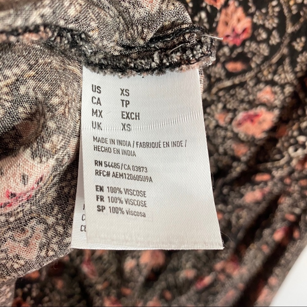 AEO Floral Ruffle Cold Shoulder Mini Dress - Picture 4 of 5